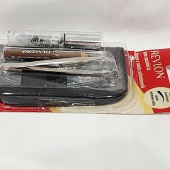 Revlon BROW SPECIALIST KIT 53293 Tweezer Stencils Brown Pencil Gel Eyes Case New - Picture 3 of 10